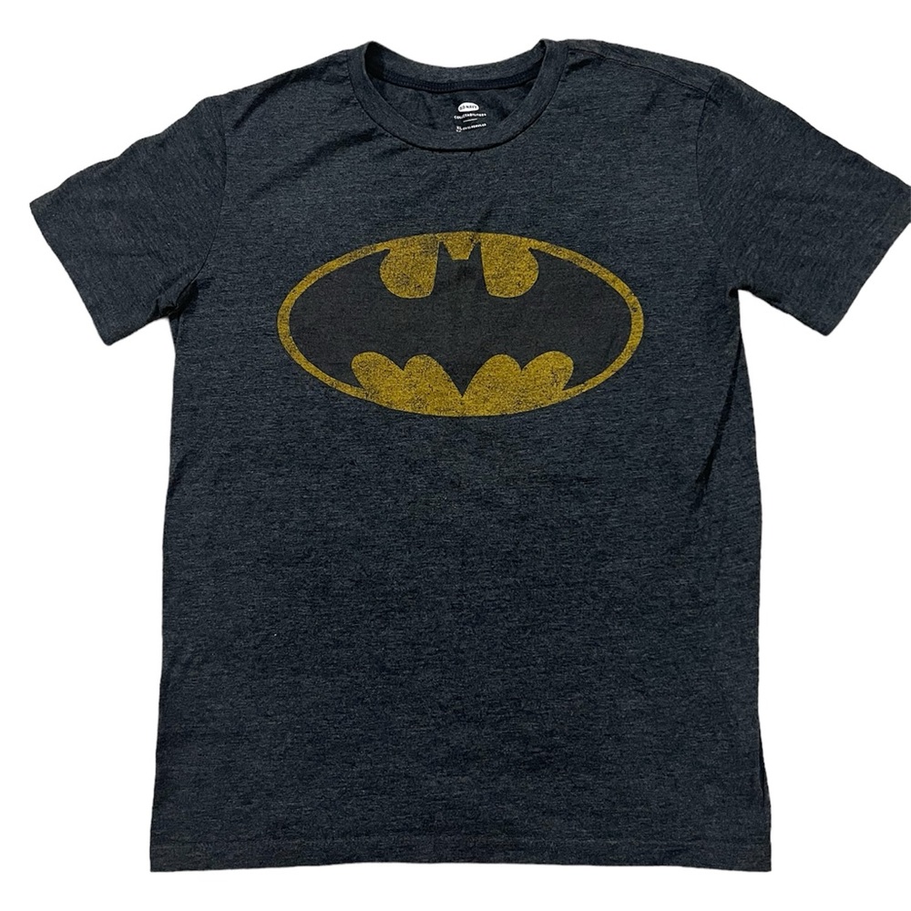 Old Navy Collectabilitees Boys XL Batman T-Shirt Charcoal Gray Great Condition